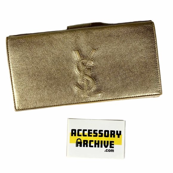 YSL Vintage Gold Leather Wallet - Picture 3 of 11